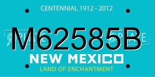 M62585B New Mexico License Plate
