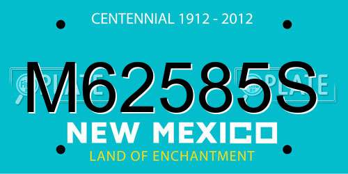 M62585S New Mexico License Plate