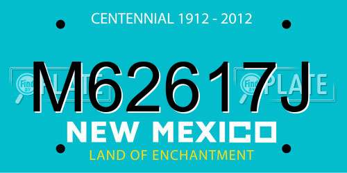 M62617J New Mexico License Plate