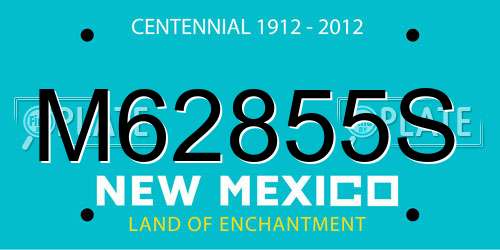 M62855S New Mexico License Plate