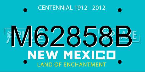 M62858B New Mexico License Plate