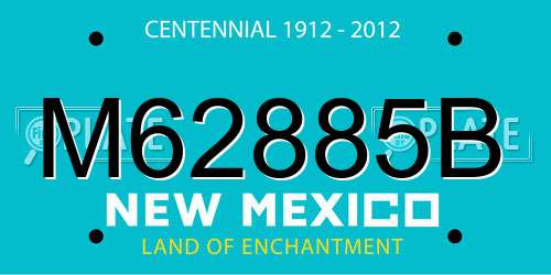M62885B New Mexico License Plate