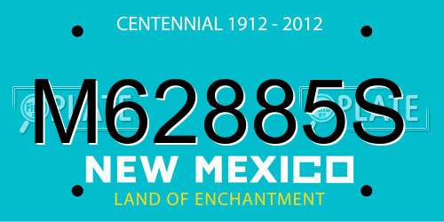 M62885S New Mexico License Plate