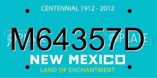 M64357D New Mexico License Plate