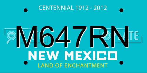 M647RN New Mexico License Plate