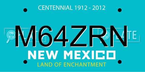 M64ZRN New Mexico License Plate