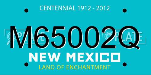 M65002Q New Mexico License Plate