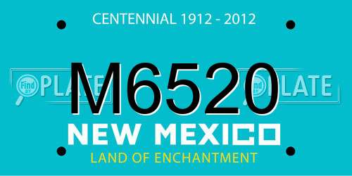 M6520 New Mexico License Plate
