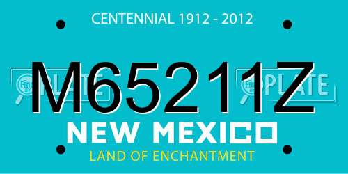 M65211Z New Mexico License Plate