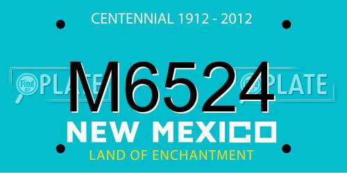 M6524 New Mexico License Plate