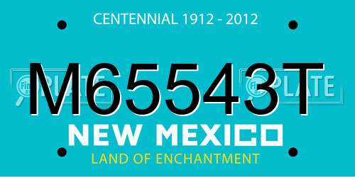 M65543T New Mexico License Plate