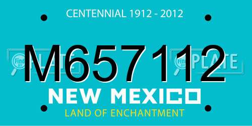 M657112 New Mexico License Plate