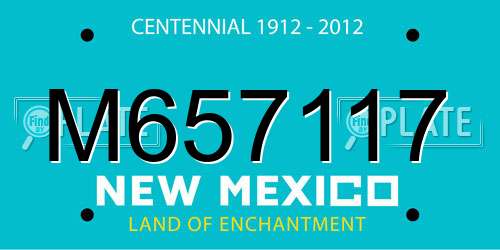 M657117 New Mexico License Plate