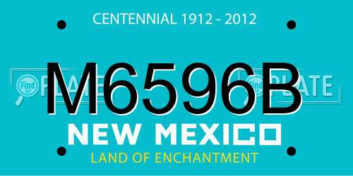 M6596B New Mexico License Plate