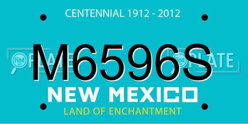 M6596S New Mexico License Plate