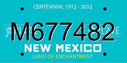 M677482 New Mexico License Plate