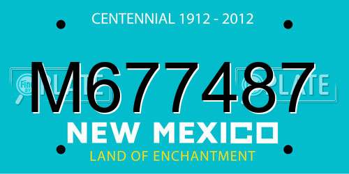 M677487 New Mexico License Plate