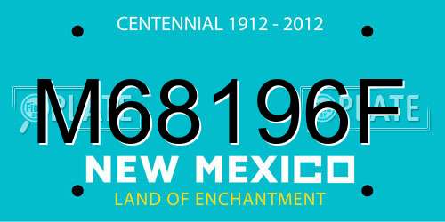 M68196F New Mexico License Plate