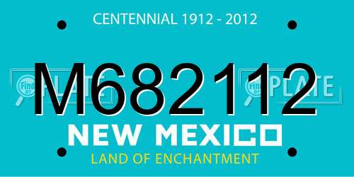 M682112 New Mexico License Plate