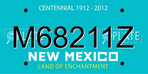 M68211Z New Mexico License Plate