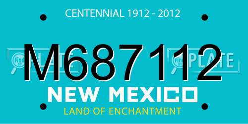 M687112 New Mexico License Plate