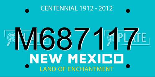 M687117 New Mexico License Plate
