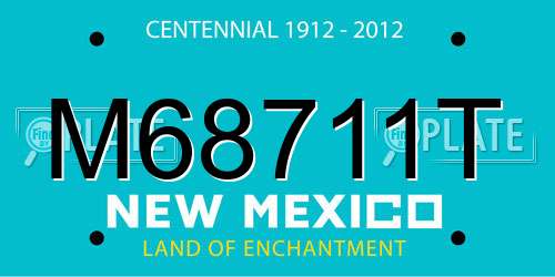 M68711T New Mexico License Plate