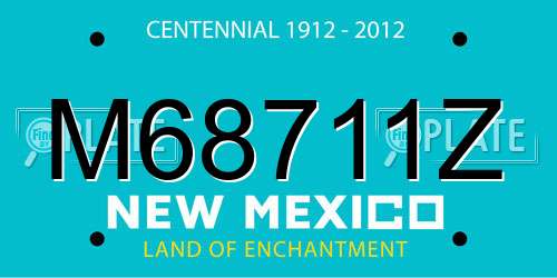 M68711Z New Mexico License Plate