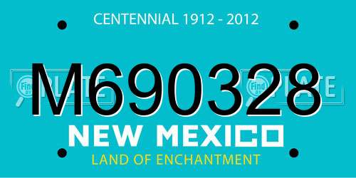 M690328 New Mexico License Plate