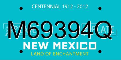 M69394Q New Mexico License Plate