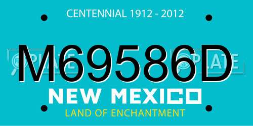 M69586D New Mexico License Plate