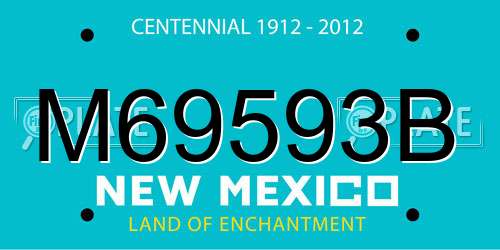 M69593B New Mexico License Plate