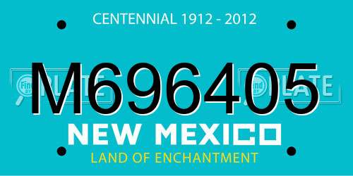 M696405 New Mexico License Plate