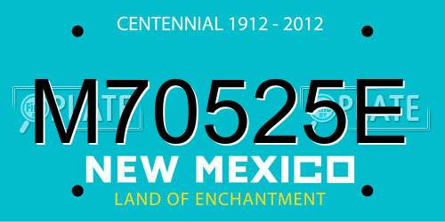 M70525E New Mexico License Plate