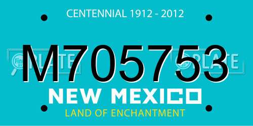 M705753 New Mexico License Plate