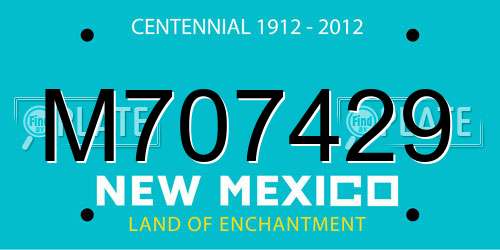 M707429 New Mexico License Plate