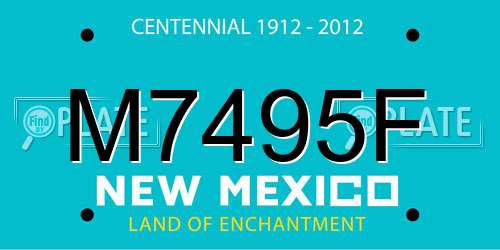 M7495F New Mexico License Plate