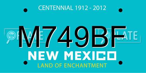 M749BF New Mexico License Plate