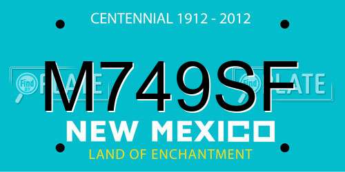 M749SF New Mexico License Plate