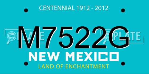 M7522G New Mexico License Plate