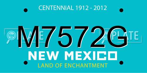 M7572G New Mexico License Plate
