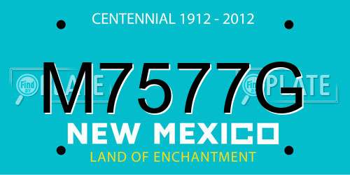 M7577G New Mexico License Plate