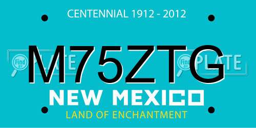 M75ZTG New Mexico License Plate