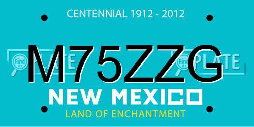 M75ZZG New Mexico License Plate