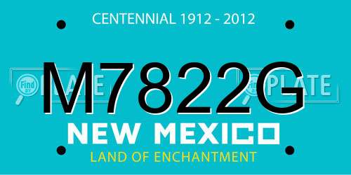 M7822G New Mexico License Plate