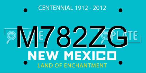M782ZG New Mexico License Plate