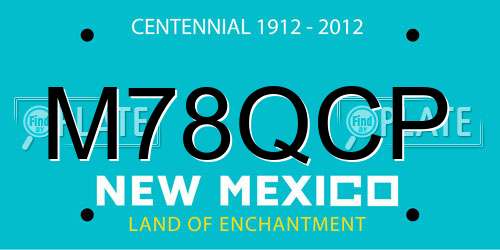 M78QCP New Mexico License Plate