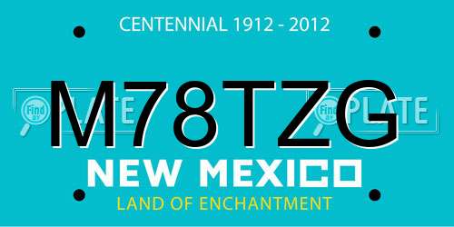 M78TZG New Mexico License Plate