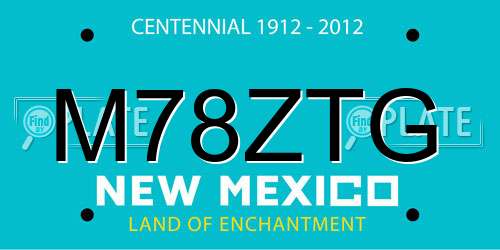 M78ZTG New Mexico License Plate