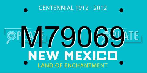 M79069 New Mexico License Plate